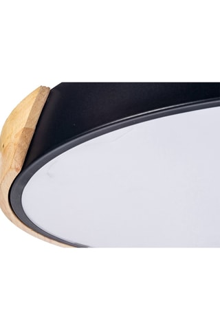 Plafón LED de madera Melo - Natural y negro