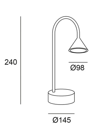 Lámpara de sobremesa LED - Blanco - 6,6 W
