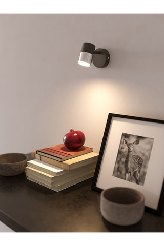 Aplique mural Cloc - Negro - 8 W