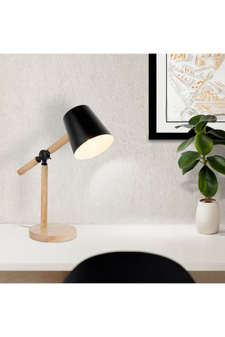 Luz de lectura de madera Pomo - Natural y negro