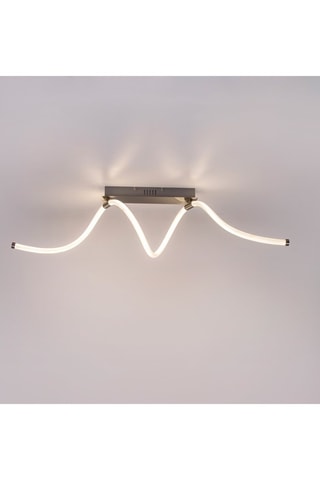 Candeeiro de teto LED Rolly - Branco e prateado
