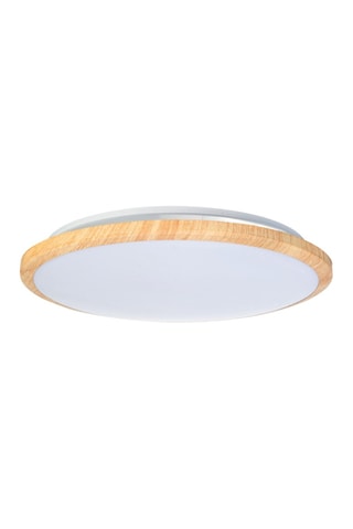 Plafón LED Willy - Imitación madera y blanco
