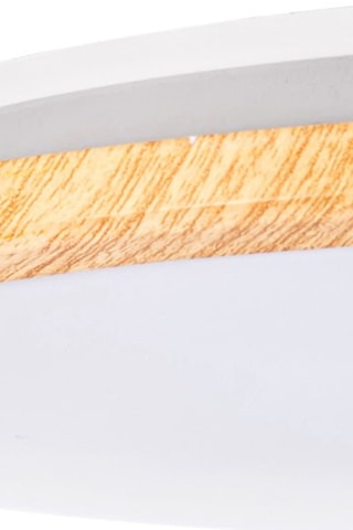 Plafón LED Willy - Imitación madera y blanco