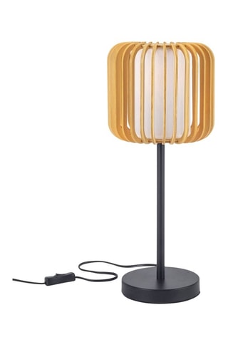 Lámpara de sobremesa de madera Viva - Natural y negro