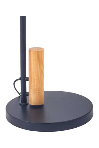 Lámpara de pie de madera Korg - Natural y negro