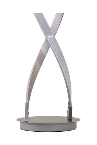 Lámpara de sobremesa LED Cross - Plateado y blanco