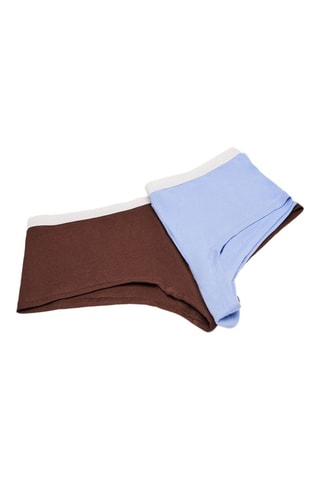 3 culotte - Marrone e celeste 