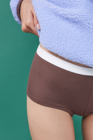 3 culotte - Marrone e celeste 