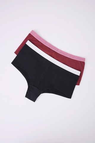 2 culotte - Bordeaux e nero