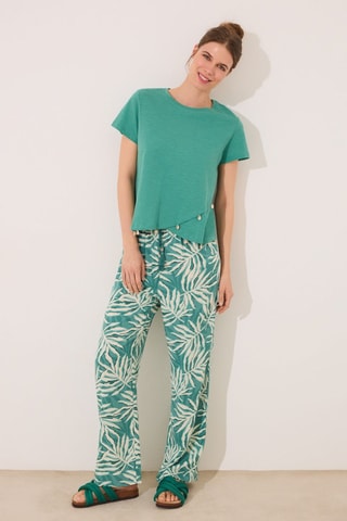 Pantaloni - Verde acqua ed ecrù