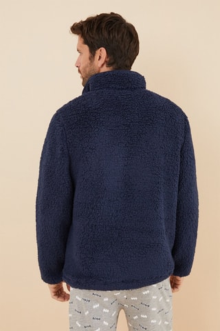Felpa in pile - Navy