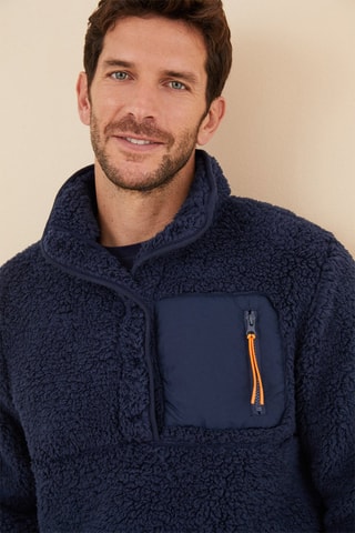 Felpa in pile - Navy