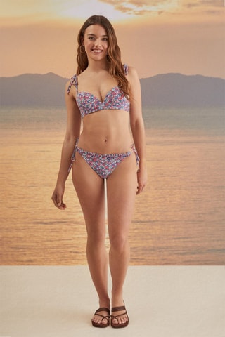 Slip bikini - Fucsia ed ecrù