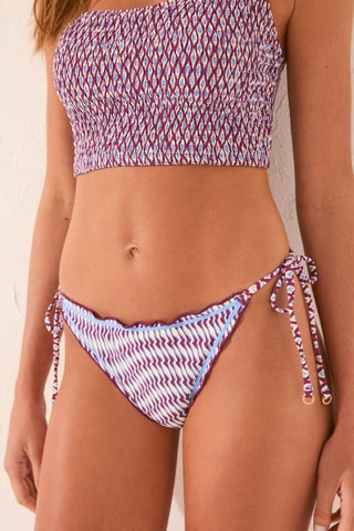 Slip bikini - Bordeaux e celeste