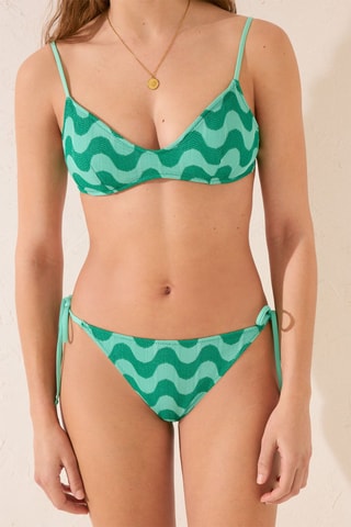 Slip bikini - Azzurro e verde 