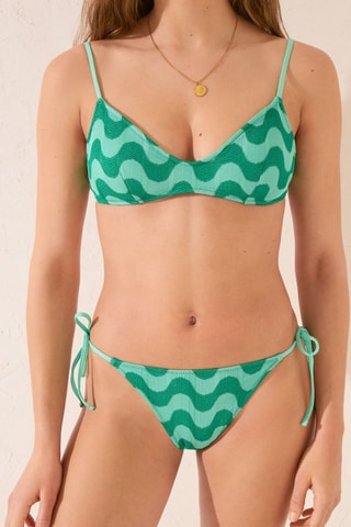 Slip bikini - Azzurro e verde