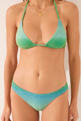 Slip bikini dip and dye - Celeste e verde chiaro