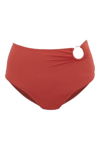 Slip bikini a vita alta - Rosso