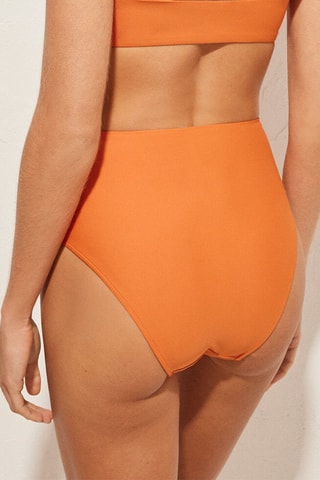 Slip bikini a vita alta - Arancione