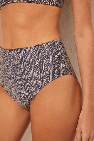 Slip bikini a vita alta - Blu
