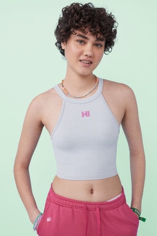 Crop top - Grigio chiaro 
