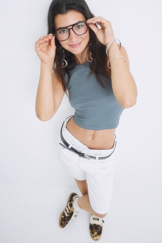 Crop top - Grigio