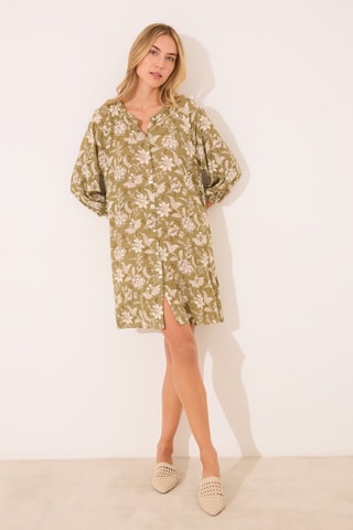 Abito a camicia - Verde scuro