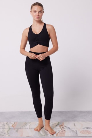 Leggings 7/8 a vita alta - Nero