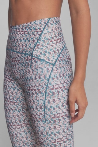 Leggings a vita alta - Bianco e verde