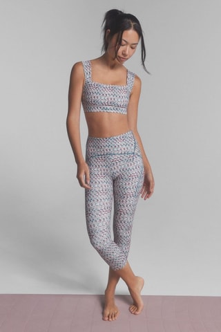 Leggings a vita alta - Bianco e verde