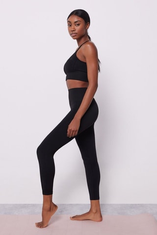 Leggings 7/8 a vita alta - Nero