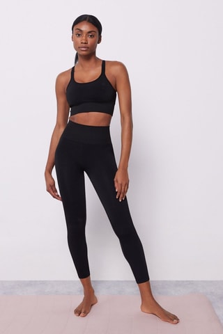 Leggings 7/8 a vita alta - Nero