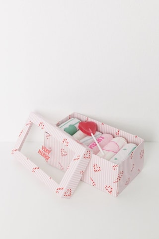 3 paia di calze - Ecrù e rosa