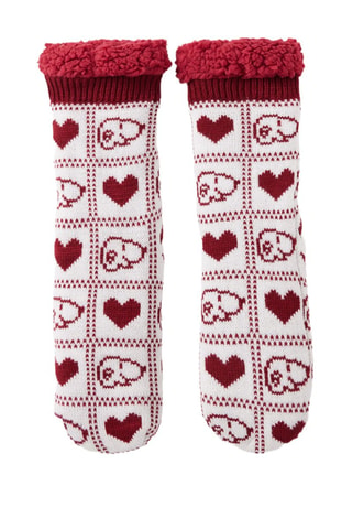 Calze Snoopy Snoopy & Peanuts - Bianco e bordeaux