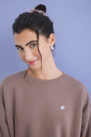 Felpa in pile - Taupe