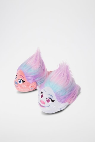 Pantufas Trolls - Azul-celeste e rosa - Undiz