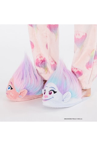 Pantufas Trolls - Azul-celeste e rosa - Undiz