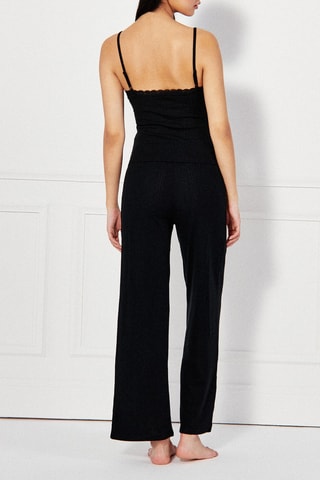Camisola de alças de pijama - Preto