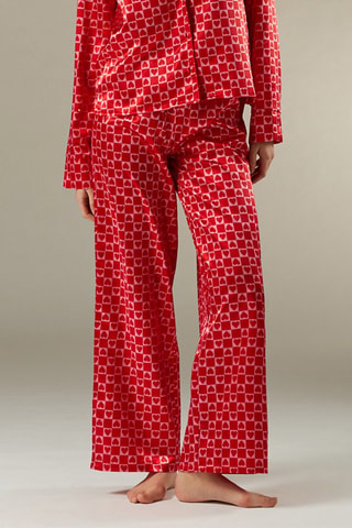 Calças wide legs Coeurdetailliz - Vermelho