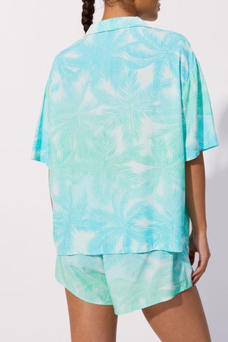 Camisa de pijama Charliniz - Branco e azul-claro - Undiz