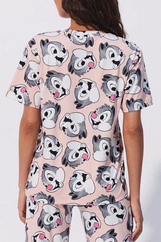 T-shirt de pijama Tico e Teco O comando salvador 
- Rosa
