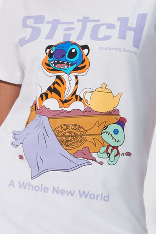 T-shirt de pijama Lilo Stitch e Stitch Disney - Branco