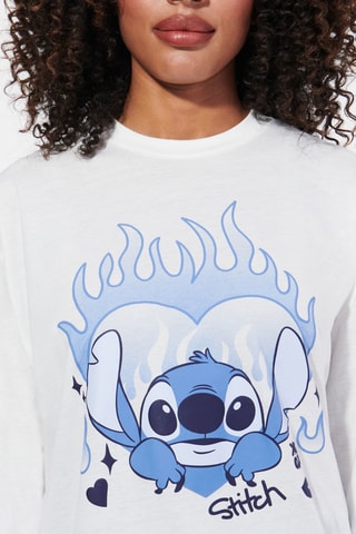T-shirt de pijama Lilo e Stitch Disney - Branco