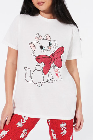 T-shirt de pijama Marie Os Aristogatos Disney Christmariz - Branco - Undiz