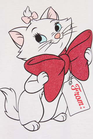 T-shirt de pijama Marie Os Aristogatos Disney Christmariz - Branco - Undiz