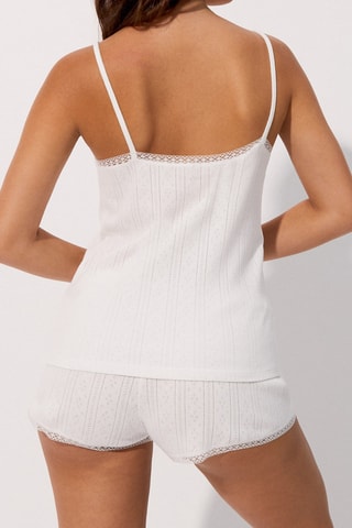 Top de pijama Vitamipriz - Cru