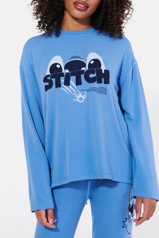 T-shirt de pijama Lilo e Stitch Disney Multistitchiz - Azul-claro