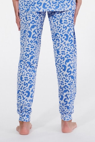 Calças de pijama corte cenoura Leostitchiz - Azul-real - Undiz