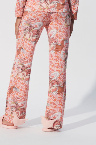 Calças de pijama Shirahoshi One Piece Shirahiz - Rosa-claro e coral - Undiz