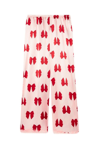 Calças de pijama direitas em plumas Eulaliz - Rosa